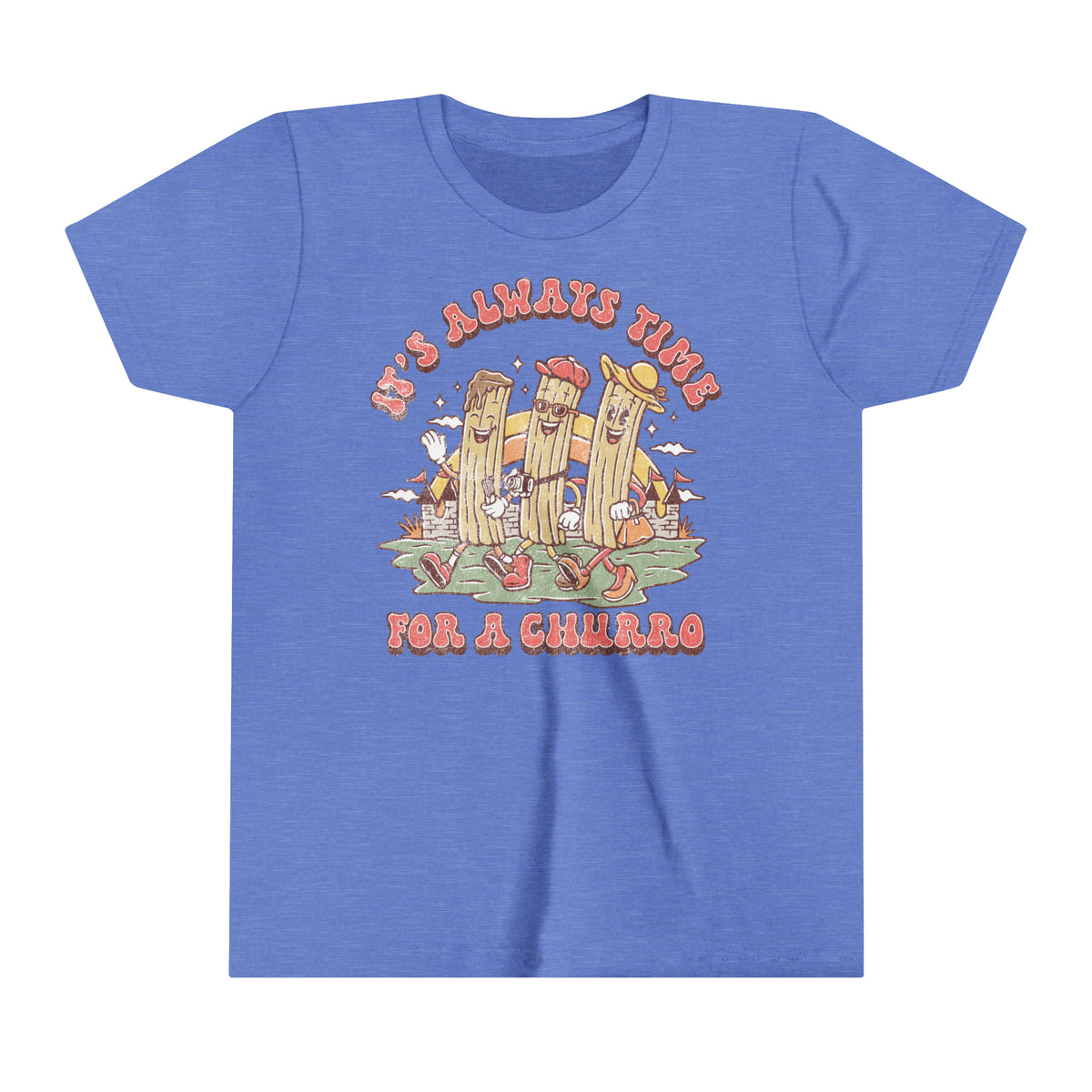 It's Always Time For A Churro Bella Canvas Youth Short Sleeve Tee