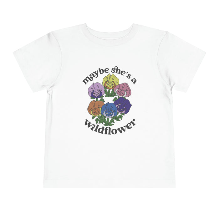 Maybe She’s A Wildflower Bella Canvas Toddler Short Sleeve Tee