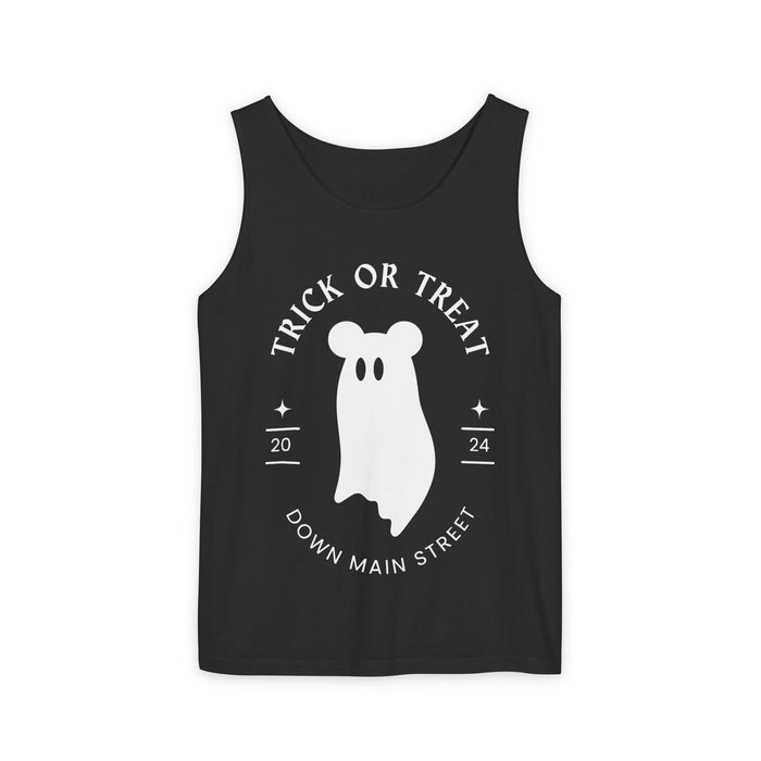 Trick or Treat Down Main Street Unisex Comfort Colors Garment-Dyed Tank Top