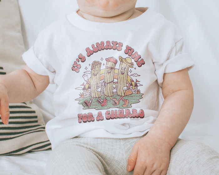 It's Always Time For A Churro Bella Canvas Baby Short Sleeve T-Shirt