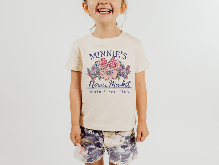 Minnie's Flower Market Bella Canvas Toddler Short Sleeve Tee