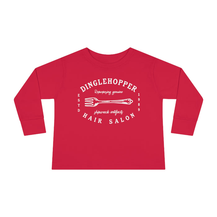 Dinglehopper Hair Salon Rabbit Skins Toddler Long Sleeve Tee