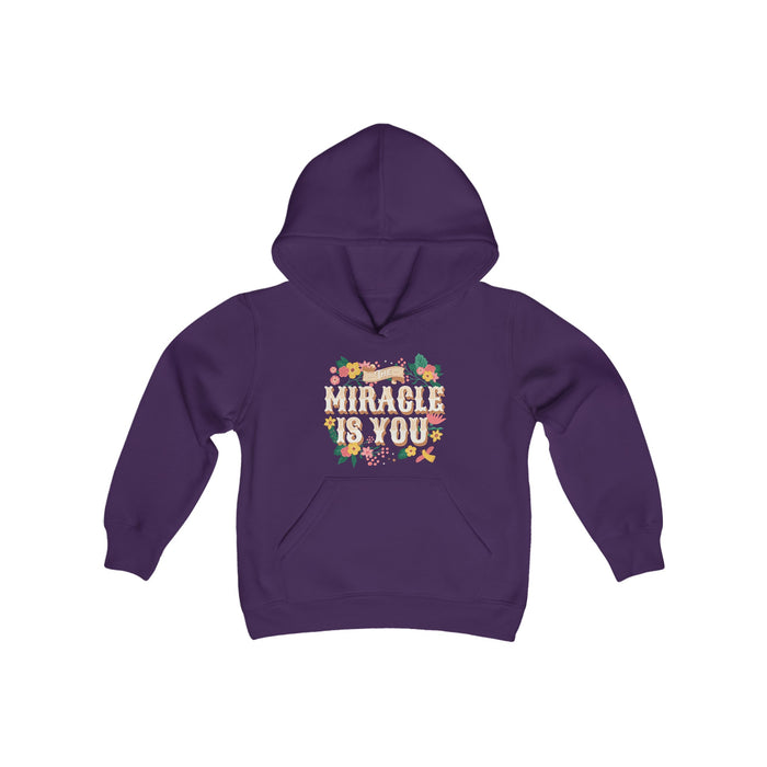 The Miracle Is You Gildan Youth Heavy Blend Hooded Sweatshirt