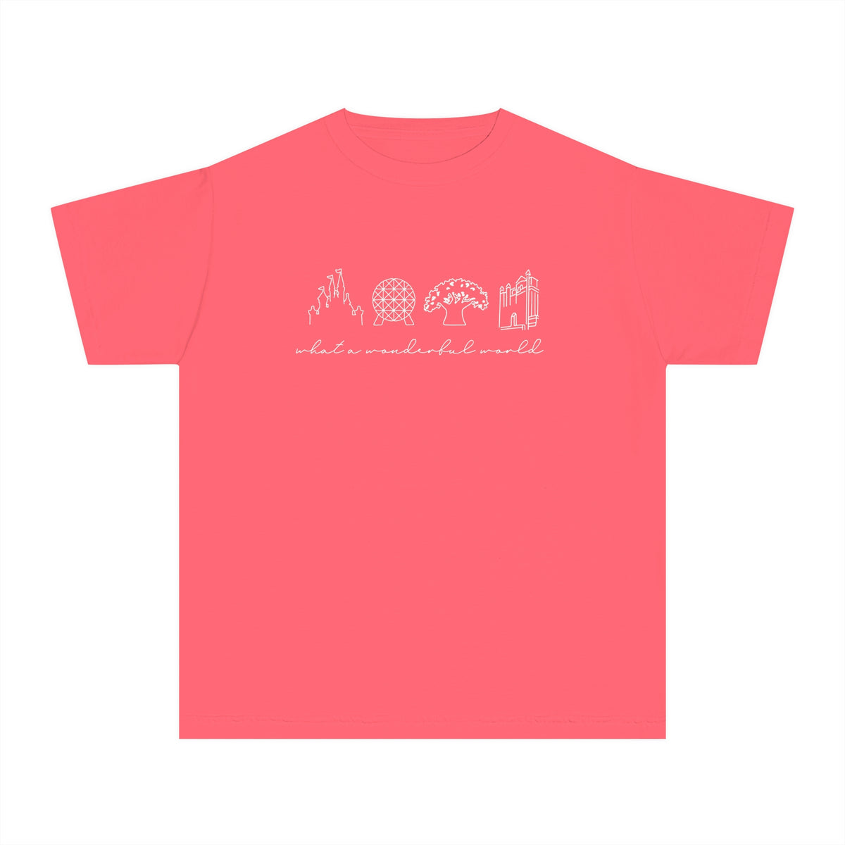 What A Wonderful World Comfort Colors Youth Midweight Tee