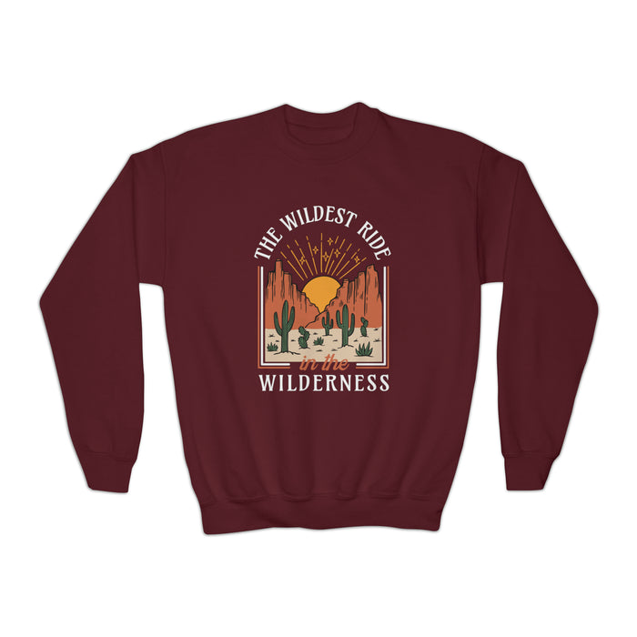 The Wildest Ride In The Wilderness Gildan Youth Crewneck Sweatshirt