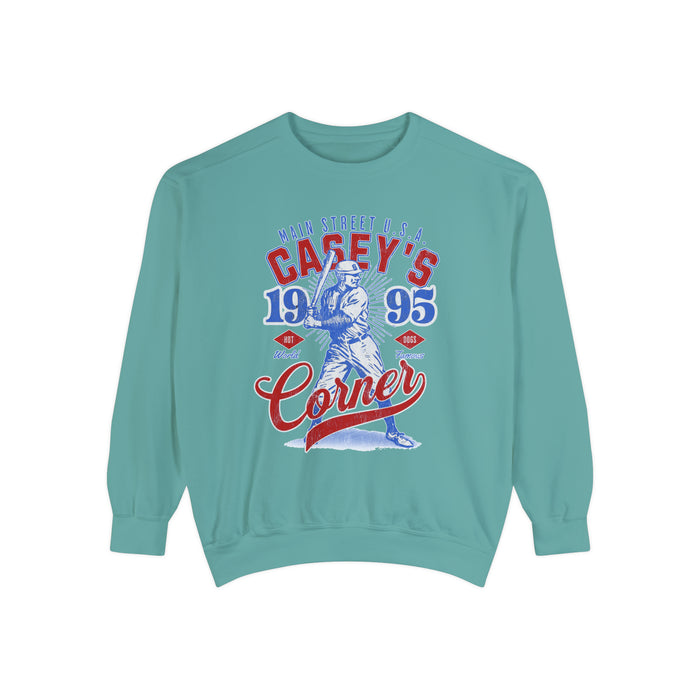 Casey’s Corner Distressed Comfort Colors Unisex Garment-Dyed Sweatshirt