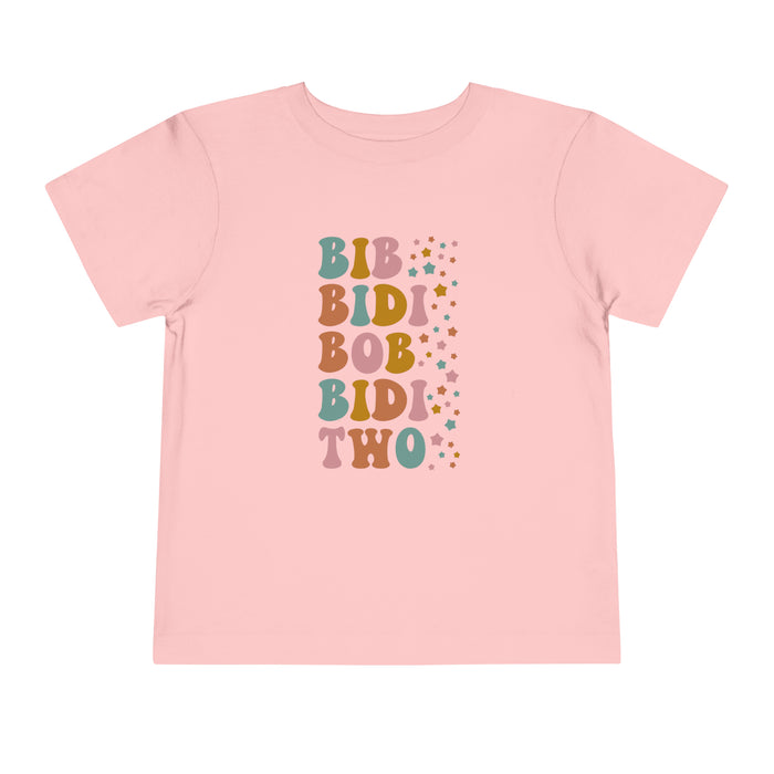 Bib Bidi Bob Bidi Two Bella Canvas Toddler Short Sleeve Tee