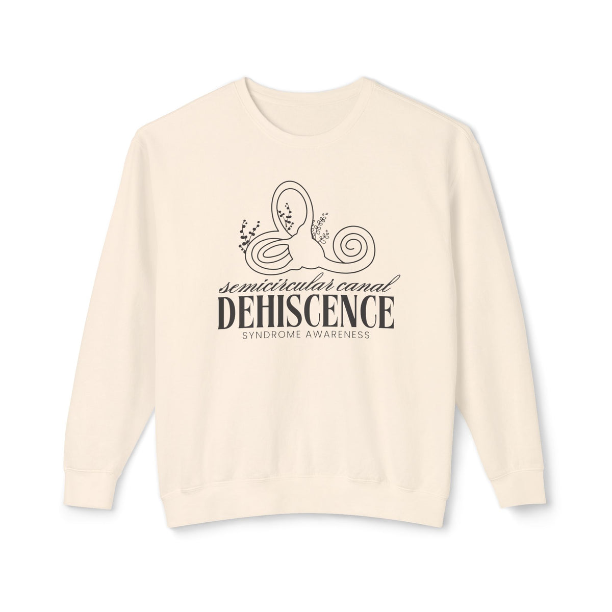 Semicircular Canal Dehiscence Syndrome Awareness Unisex Lightweight Comfort Colors Crewneck Sweatshirt