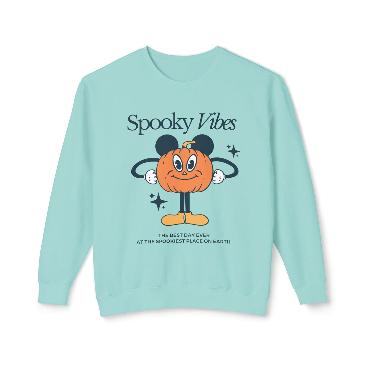 Spooky Vibes Unisex Lightweight Comfort Colors Crewneck Sweatshirt