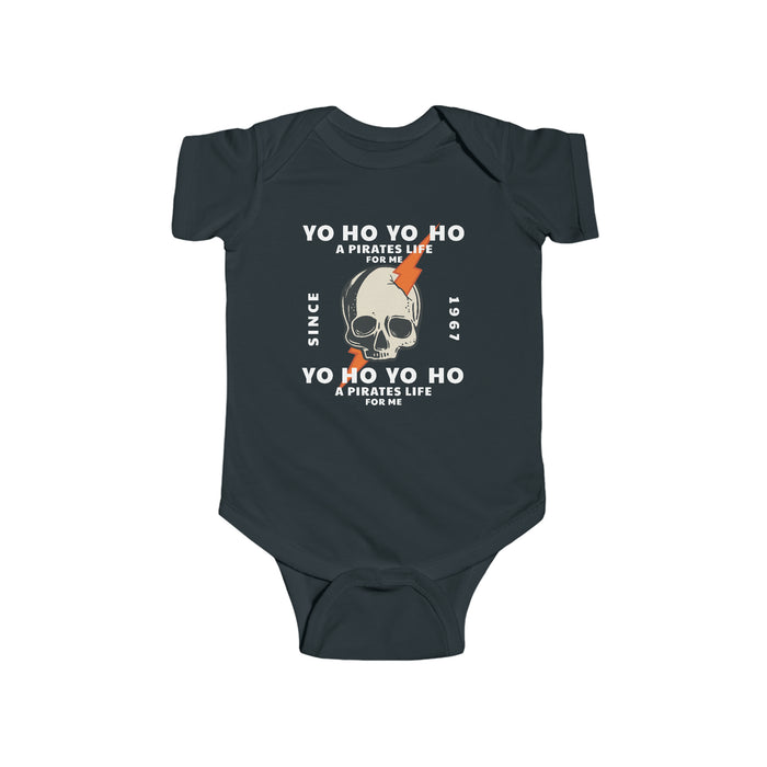 Yo Ho Pirates Life For Me Rabbit Skins Infant Fine Jersey Bodysuit