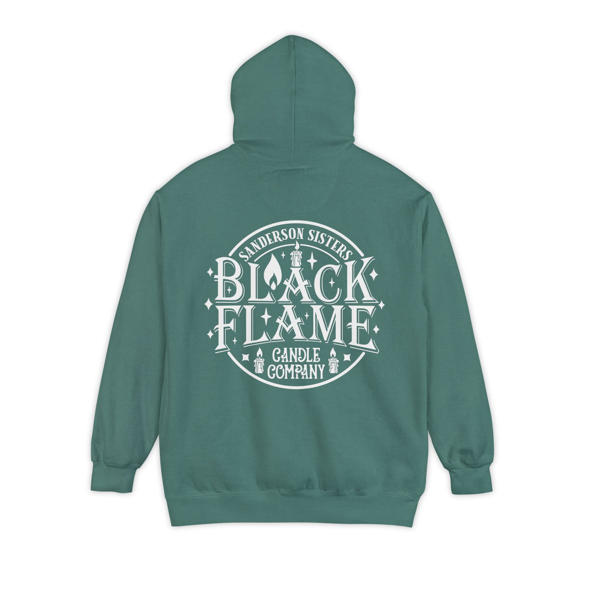 Black Flame Candle Comfort Colors Unisex Garment-Dyed Hoodie