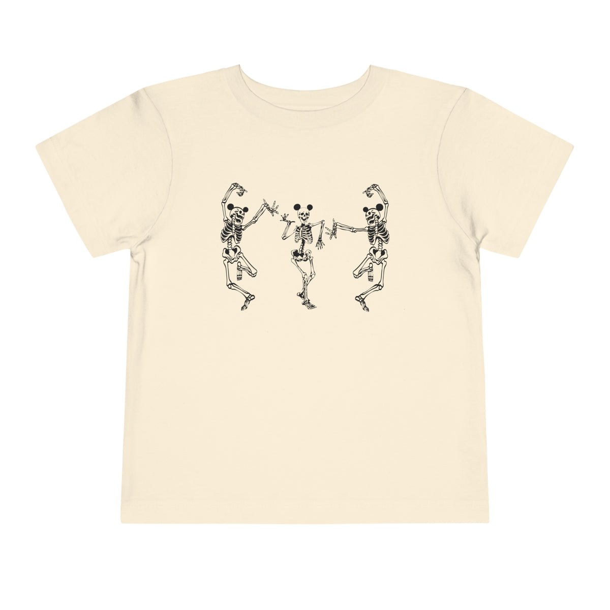 Dancing Skeletons with Ears Bella Canvas Toddler Short Sleeve Tee