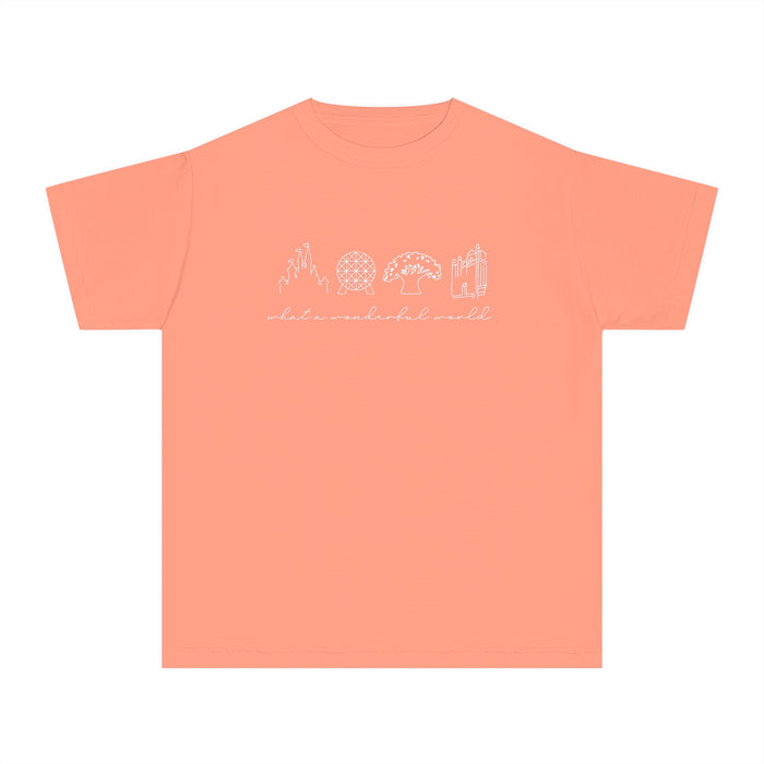 What A Wonderful World Comfort Colors Youth Midweight Tee