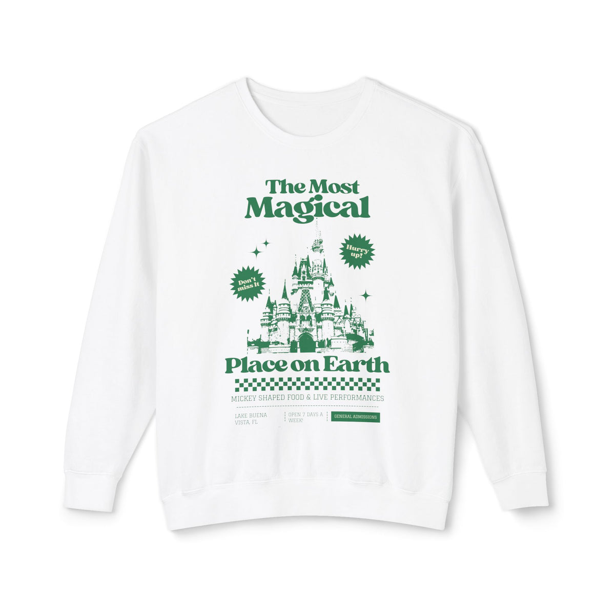 The Most Magical Place on Earth Unisex Lightweight Comfort Colors Crewneck Sweatshirt