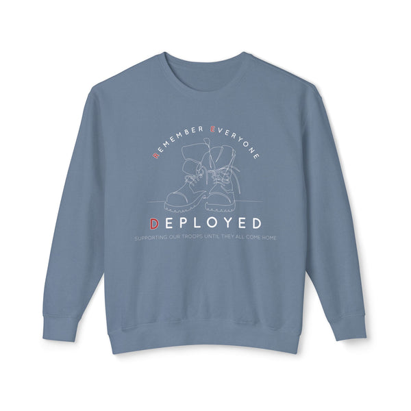 Remember Everyone Deployed R.E.D. Unisex Lightweight Comfort Colors Crewneck Sweatshirt