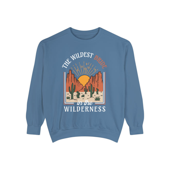 Wildest Bride In The Wilderness Comfort Colors Unisex Garment-Dyed Sweatshirt