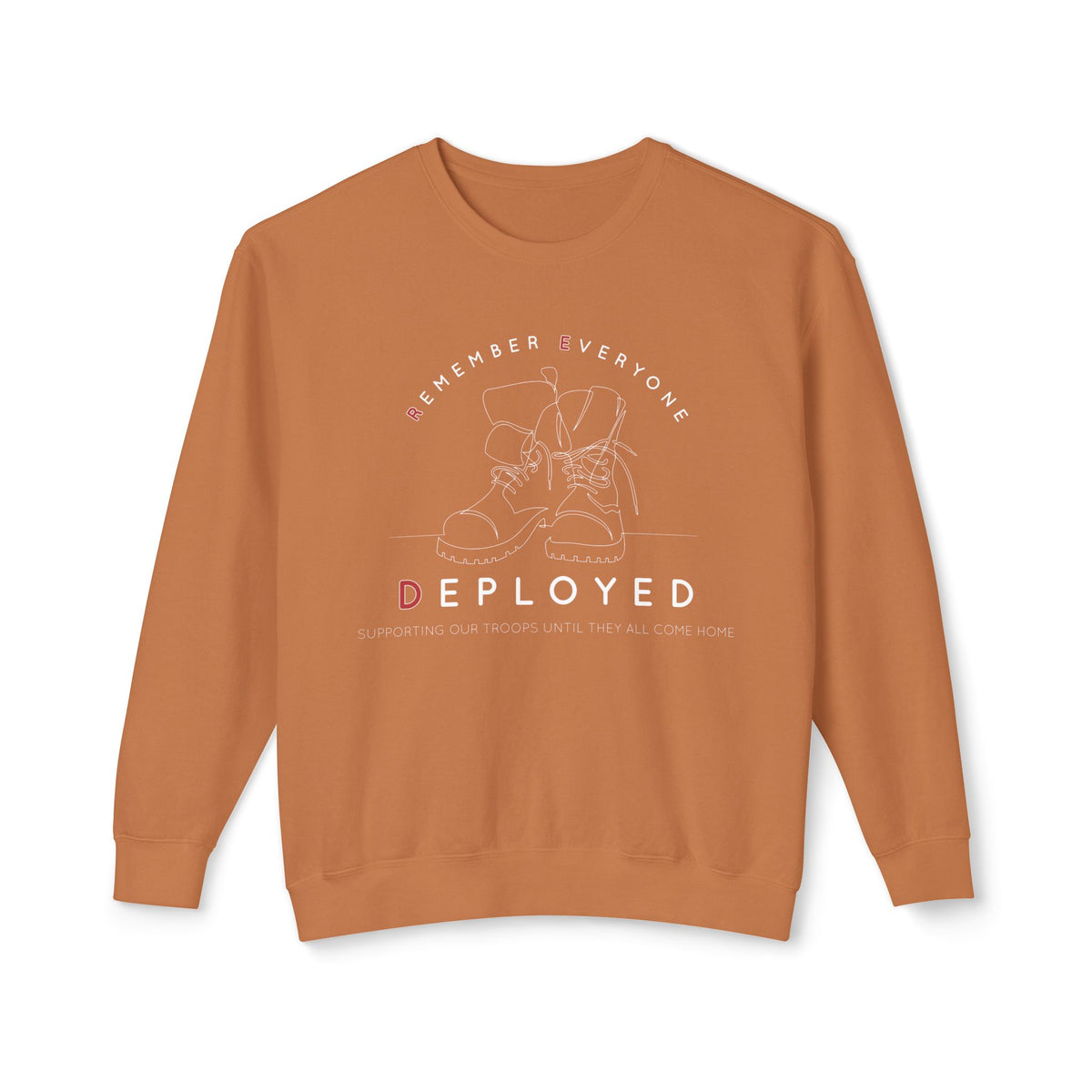 Remember Everyone Deployed R.E.D. Unisex Lightweight Comfort Colors Crewneck Sweatshirt