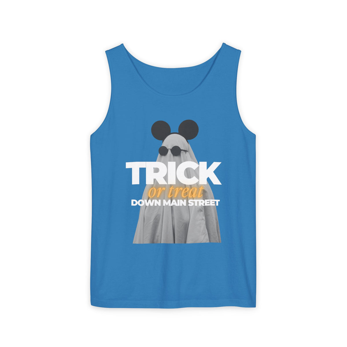 Trick or Treat Down Main Street Unisex Comfort Colors Garment-Dyed Tank Top