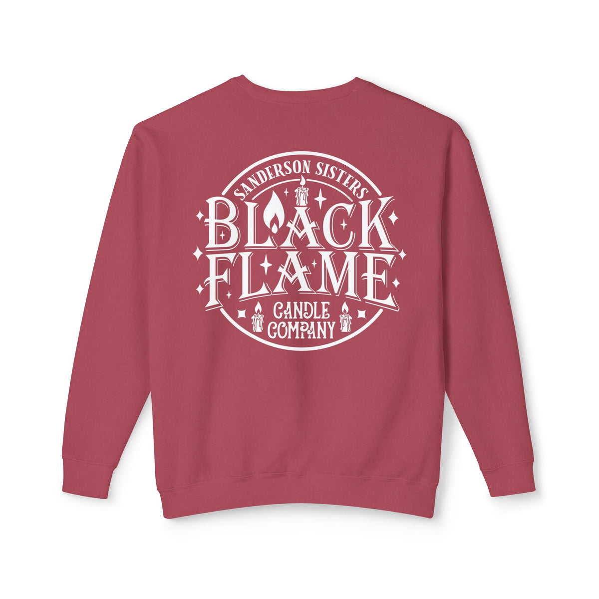 Black Flame Candle Unisex Lightweight Comfort Colors Crewneck Sweatshirt