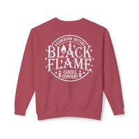 Black Flame Candle Unisex Lightweight Comfort Colors Crewneck Sweatshirt