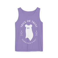 Trick or Treat Down Main Street Unisex Comfort Colors Garment-Dyed Tank Top