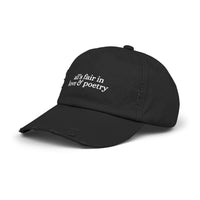 All's Fair In Love And Poetry Unisex Distressed Cap