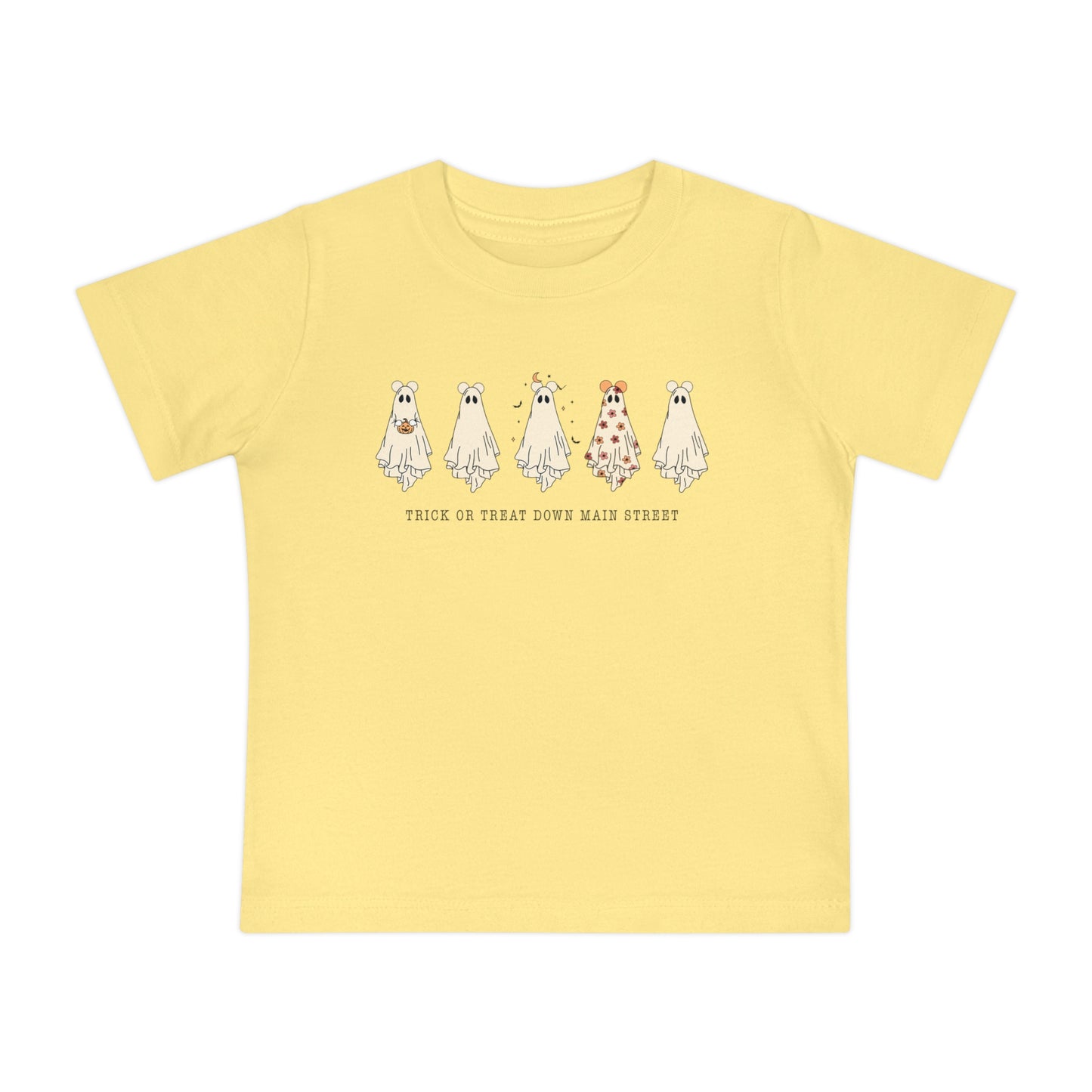 Trick or Treat Down Main Street Baby Short Sleeve T-Shirt