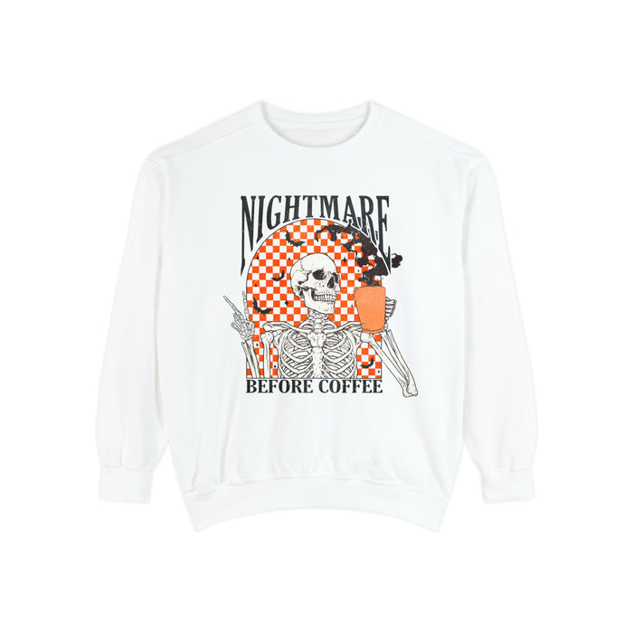 Nightmare Before Coffee Comfort Colors Sweatshirt