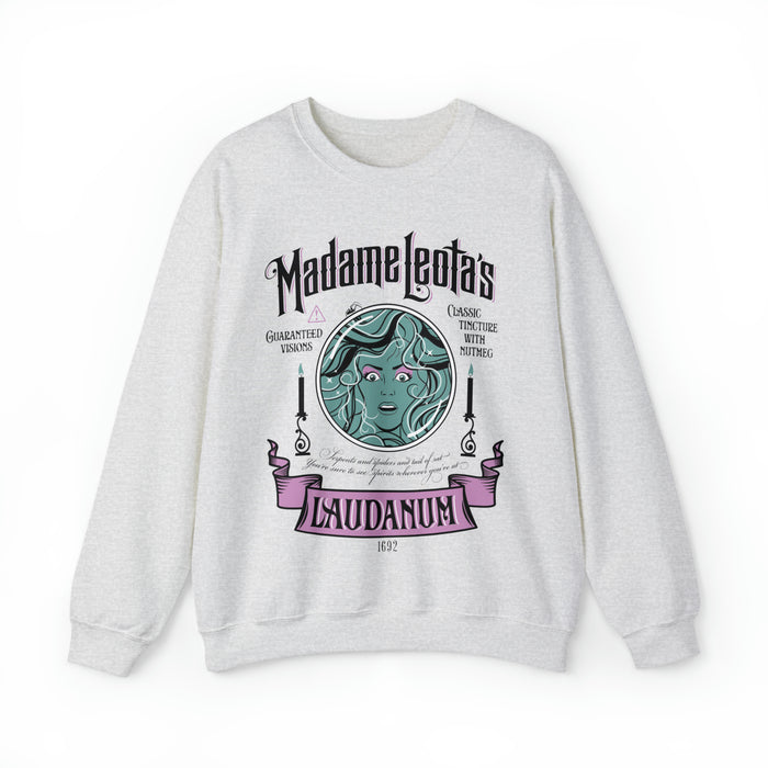 Madame Leota’s Laudanum Teal Gildan Unisex Heavy Blend™ Crewneck Sweatshirt