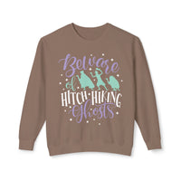 Beware of Hitchhiking Ghosts Unisex Lightweight Comfort Colors Crewneck Sweatshirt