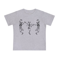 Dancing Skeletons with Ears Bella Canvas Baby Short Sleeve T-Shirt