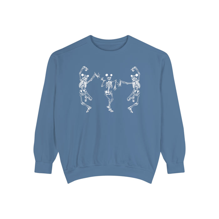 Dancing Skeletons with Ears Comfort Colors Unisex Garment-Dyed Sweatshirt