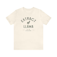 Extract of Llama Bella Canvas Unisex Jersey Short Sleeve Tee