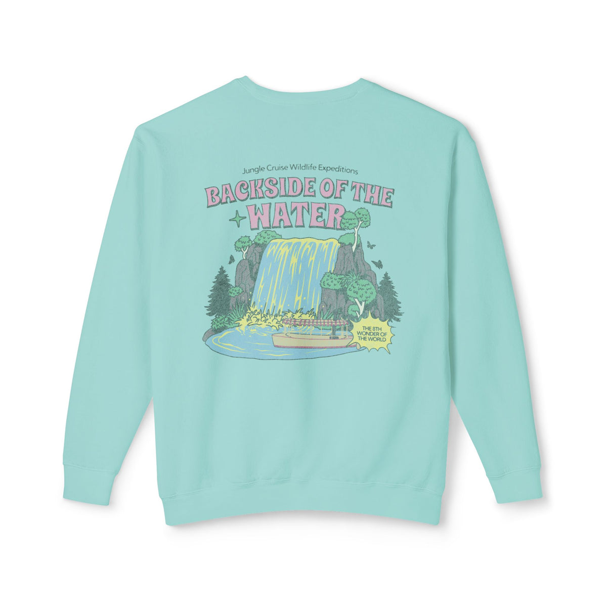 Backside of the Water Unisex Lightweight Comfort Colors Crewneck Sweatshirt