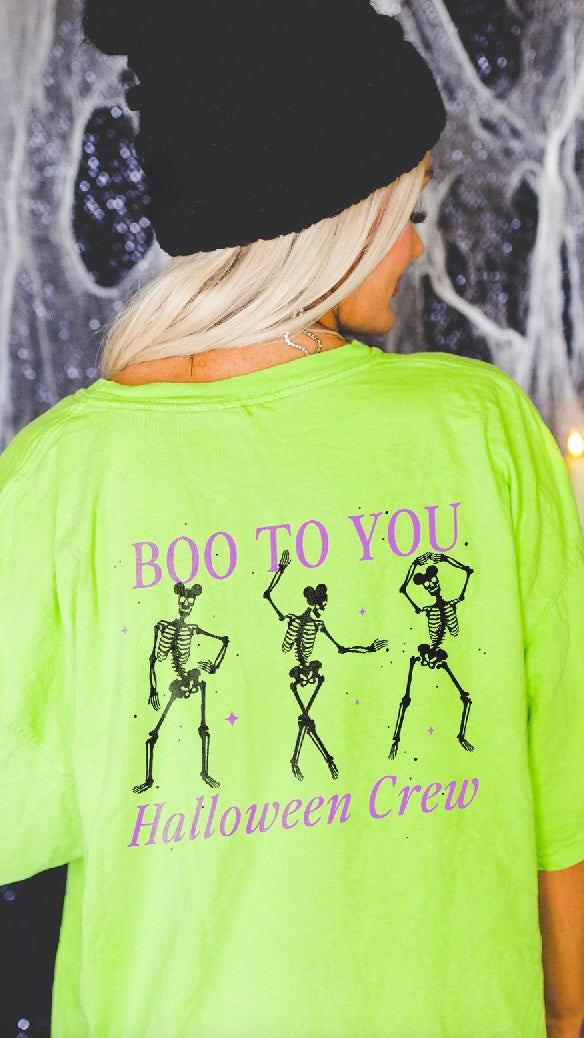 Boo To You Halloween Crew Comfort Colors Unisex Garment-Dyed T-shirt