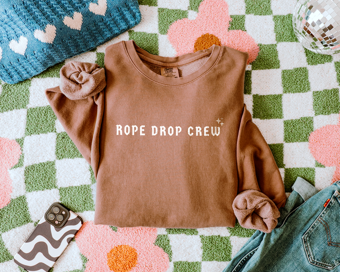 Rope Drop Crew Unisex Lightweight Comfort Colors Crewneck Sweatshirt