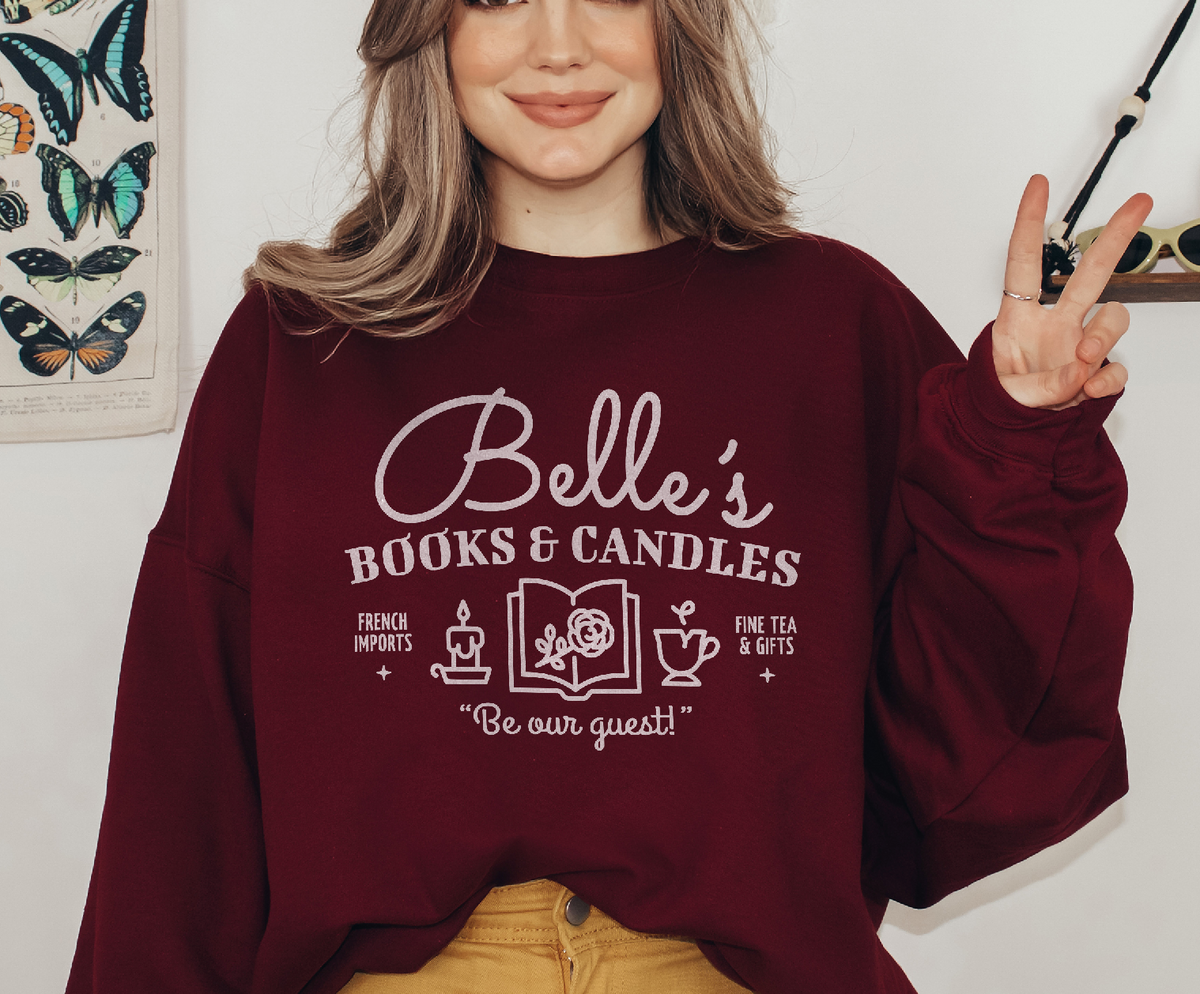 Belle's Books & Candles Gildan Unisex Heavy Blend™ Crewneck Sweatshirt