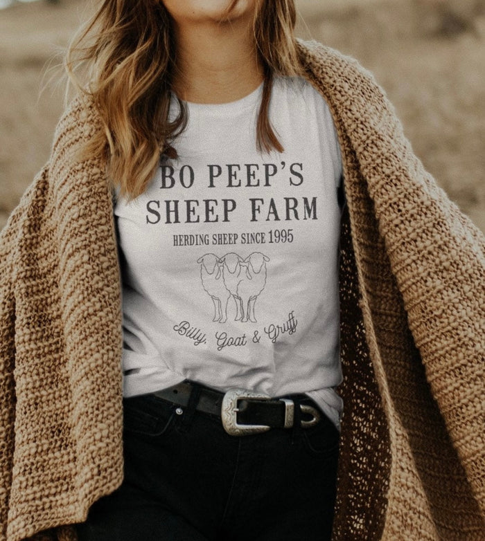 Bo Peep's Sheep Farm Bella Canvas Unisex Jersey Short Sleeve Tee