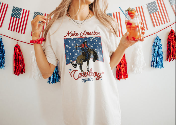 Make America Cowboy Again Comfort Colors Unisex Garment-Dyed T-shirt