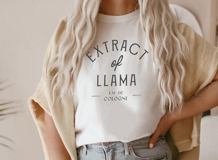 Extract of Llama Bella Canvas Unisex Jersey Short Sleeve Tee