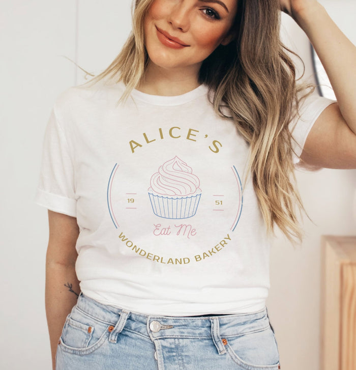 Alice's Wonderland Bakery Bella Canvas Unisex Jersey Short Sleeve Tee