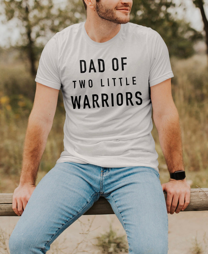 Dad Of Two Little Warriors Bella Canvas Unisex Jersey Short Sleeve Tee