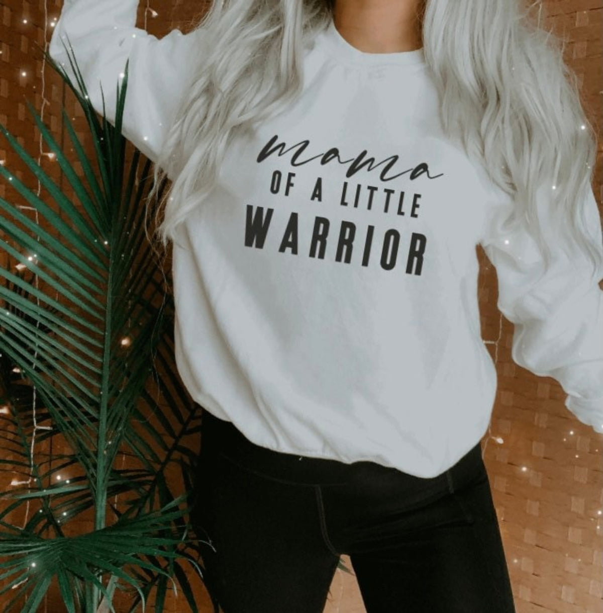 Mama of a Little Warrior Gildan Unisex Heavy Blend™ Crewneck Sweatshirt