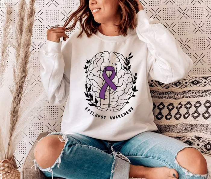 Epilepsy Awareness Gildan Unisex Heavy Blend™ Crewneck Sweatshirt