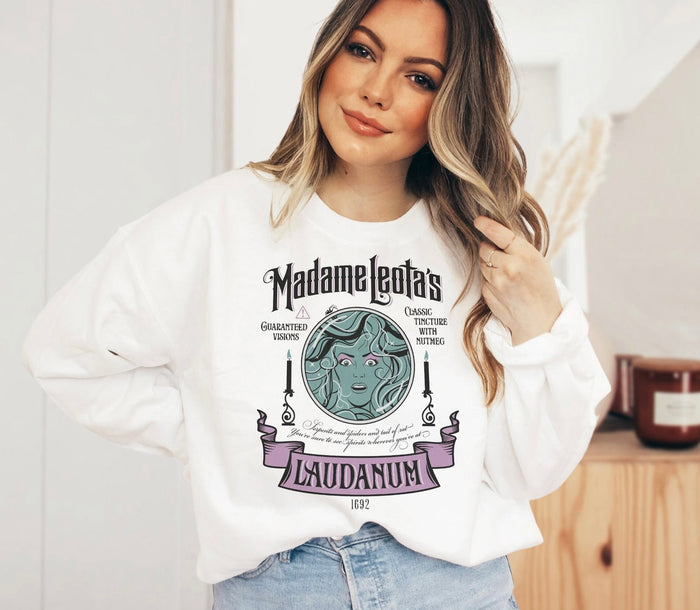 Madame Leota’s Laudanum Teal Gildan Unisex Heavy Blend™ Crewneck Sweatshirt