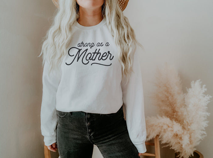 Strong As A Mother Gildan Unisex Heavy Blend™ Crewneck Sweatshirt