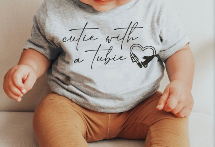 Cutie With A Tubie Bella Canvas Baby Short Sleeve T-Shirt