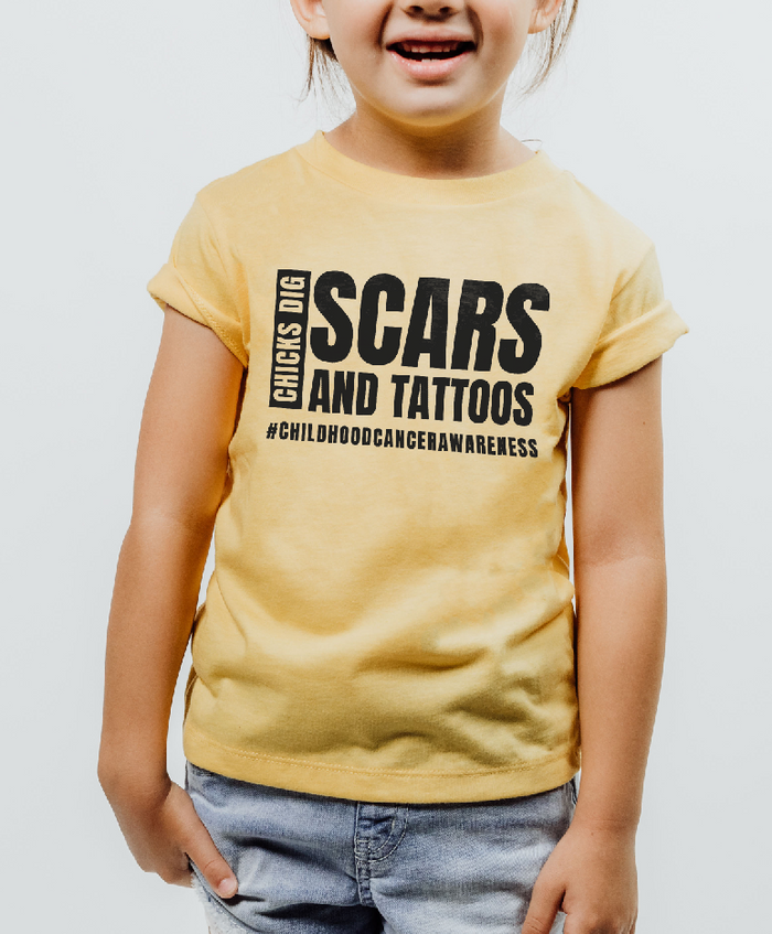 Chicks Dig Scars and Tattoos Bella Canvas Youth Short Sleeve Tee