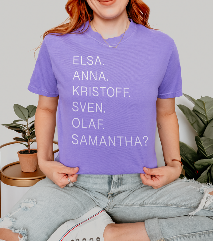 Frozen Character Names Comfort Colors Unisex Garment-Dyed T-shirt