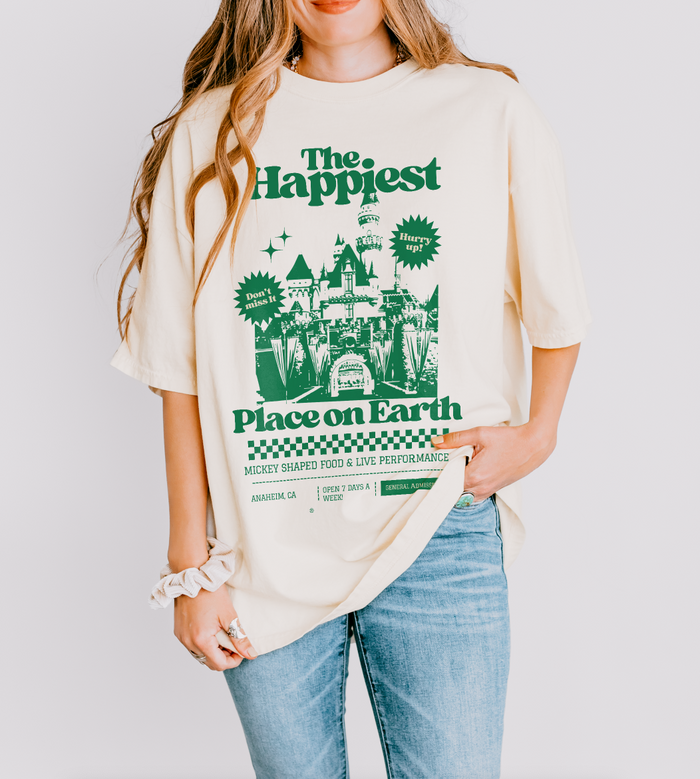 The Happiest Place on Earth Comfort Colors Unisex Garment-Dyed T-shirt